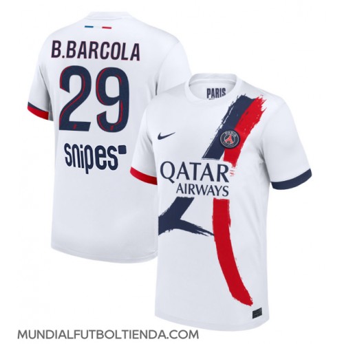 Camiseta Paris Saint-Germain Bradley Barcola #29 Segunda Equipación Replica 2025-26 mangas cortas Camiseta Paris Saint-Germain Bradley Barcola #29 Segunda Equipación Replica 2025-26 mangas cortas